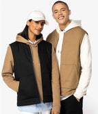 Native Spirit Unisex Twill Bodywarmer with Varsity Collar - Black