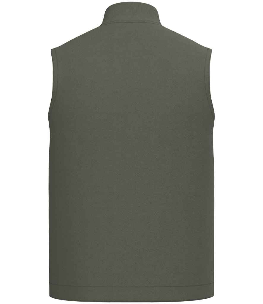 Native Spirit Unisex Twill Bodywarmer with Varsity Collar - Organic Khaki