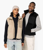 Native Spirit Unisex Sherpa Bodywarmer - Black