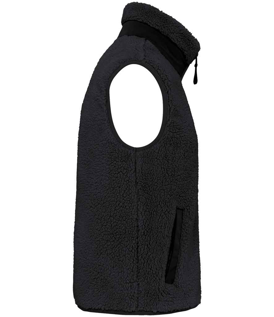 Native Spirit Unisex Sherpa Bodywarmer - Black