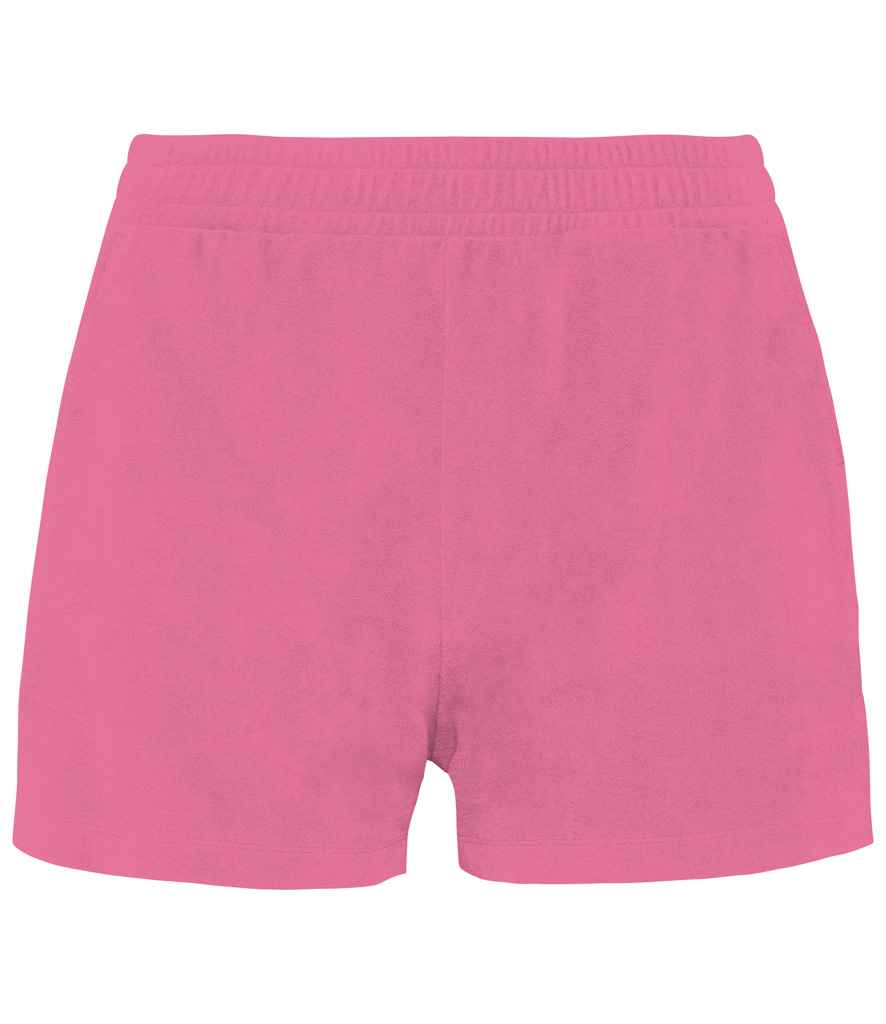 Native Spirit Ladies Terry Towel Shorts - Candy Rose