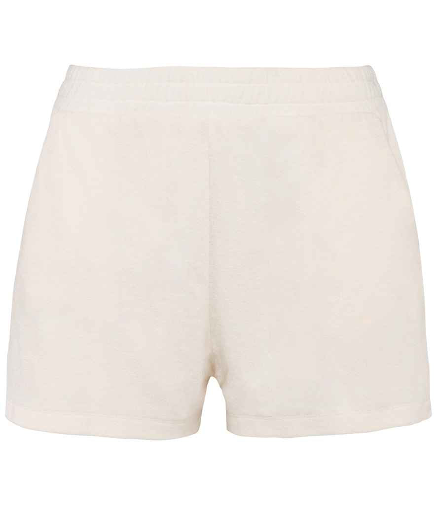 Native Spirit Ladies Terry Towel Shorts - Ivory