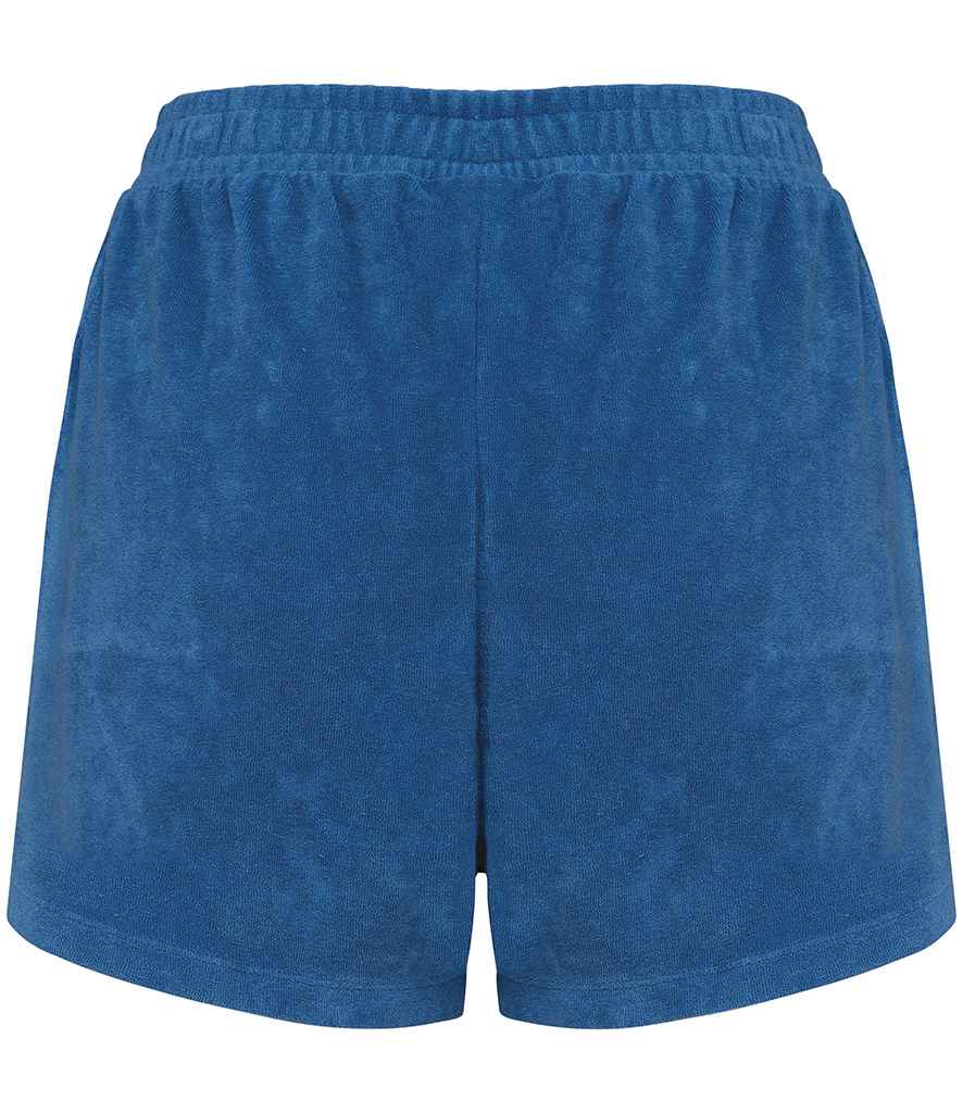 Native Spirit Ladies Terry Towel Shorts - Riviera blue