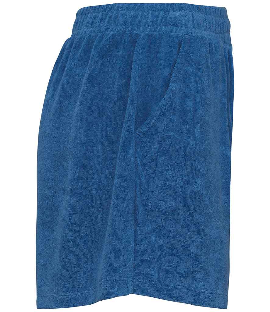 Native Spirit Ladies Terry Towel Shorts - Riviera blue