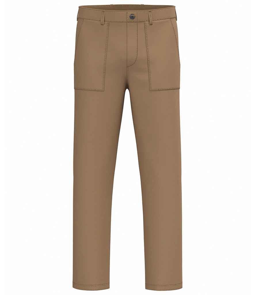 Native Spirit Washed Effect Trousers - Washed Dark Camel