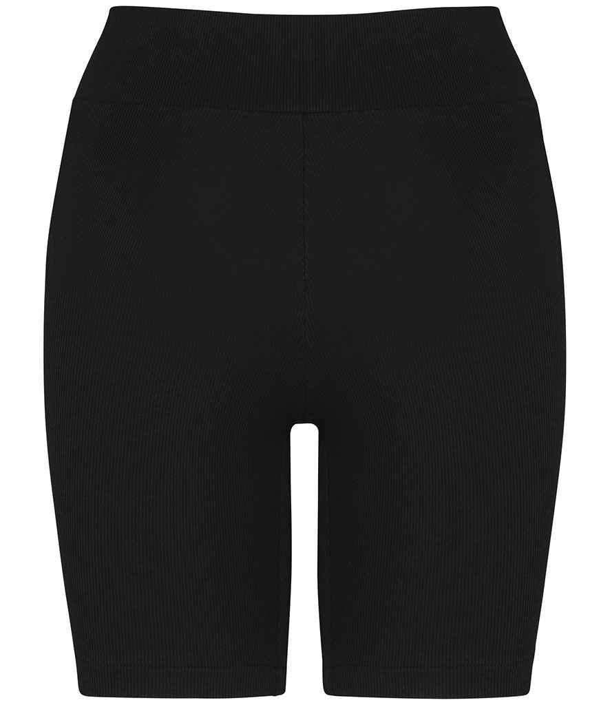 Native Spirit Ladies Ribbed Shorts - Black