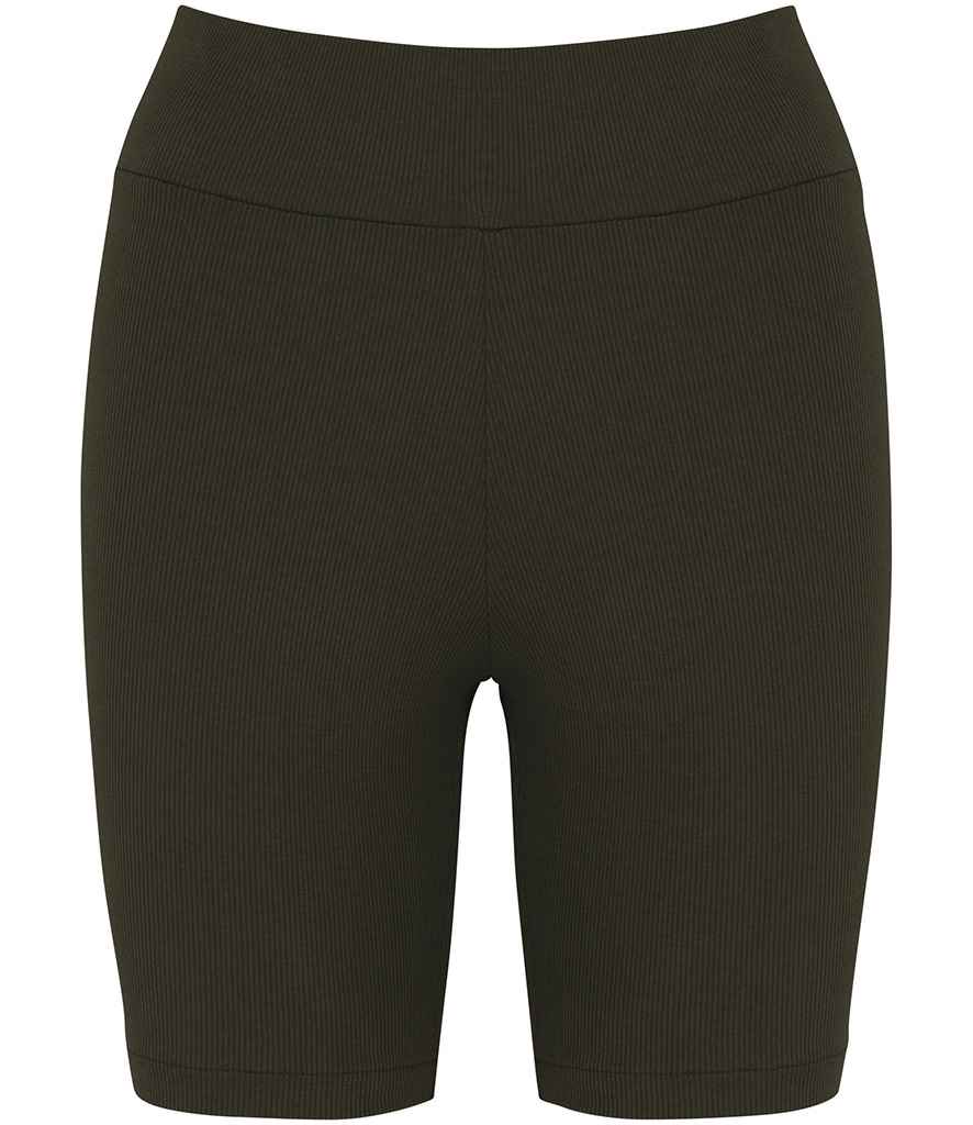 Native Spirit Ladies Ribbed Shorts - Organic Khaki