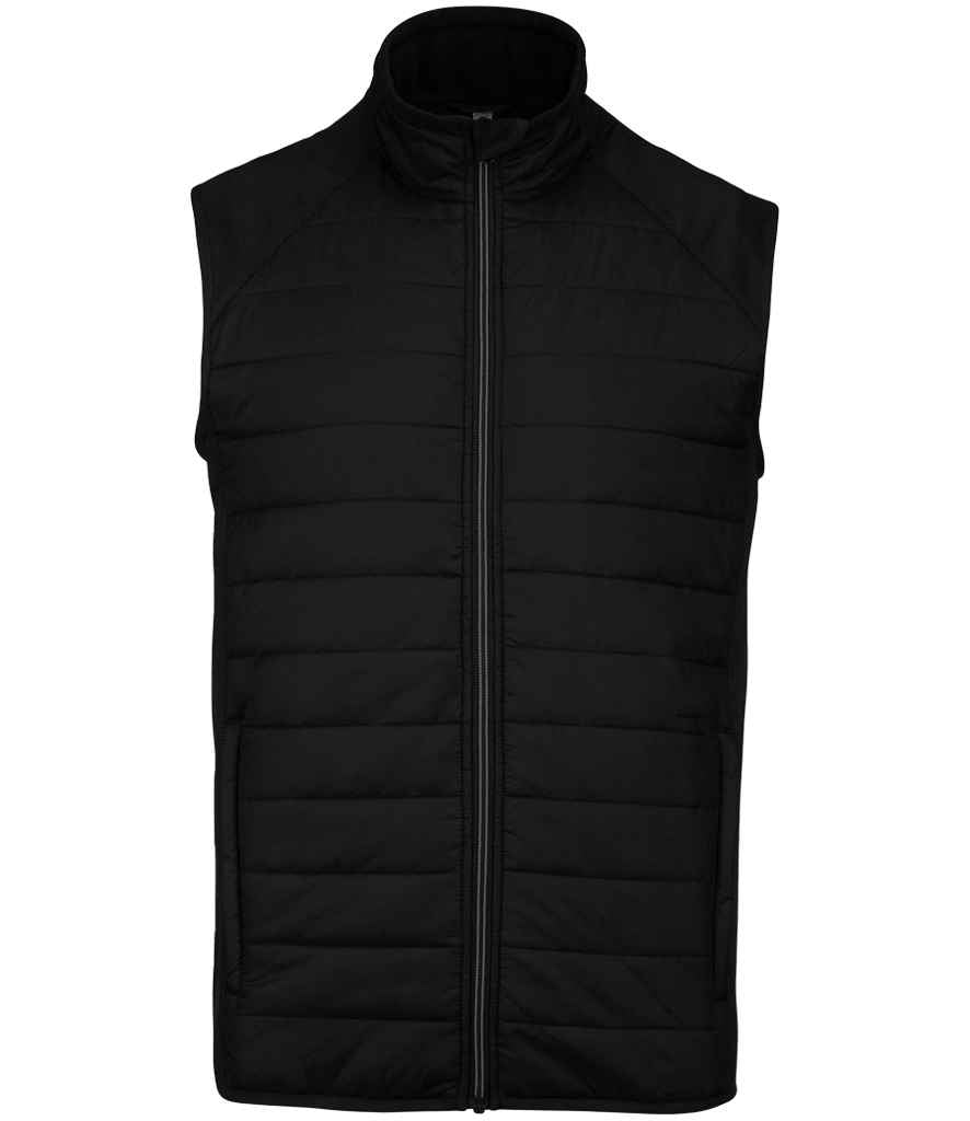 Proact Dual Fabric Sports Bodywarmer - Black/Black