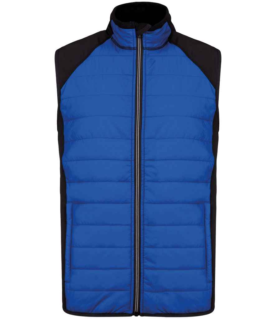 Proact Dual Fabric Sports Bodywarmer - Dark Royal Blue/Black
