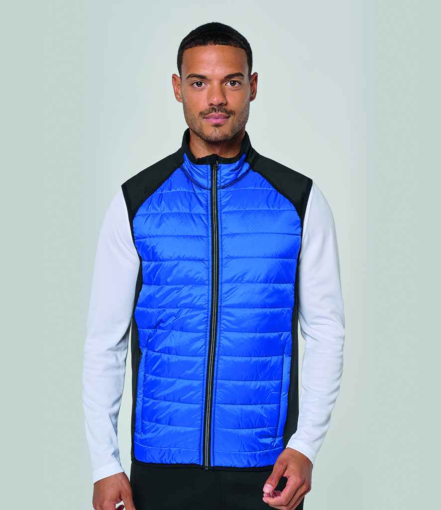 Proact Dual Fabric Sports Bodywarmer - Dark Royal Blue/Black