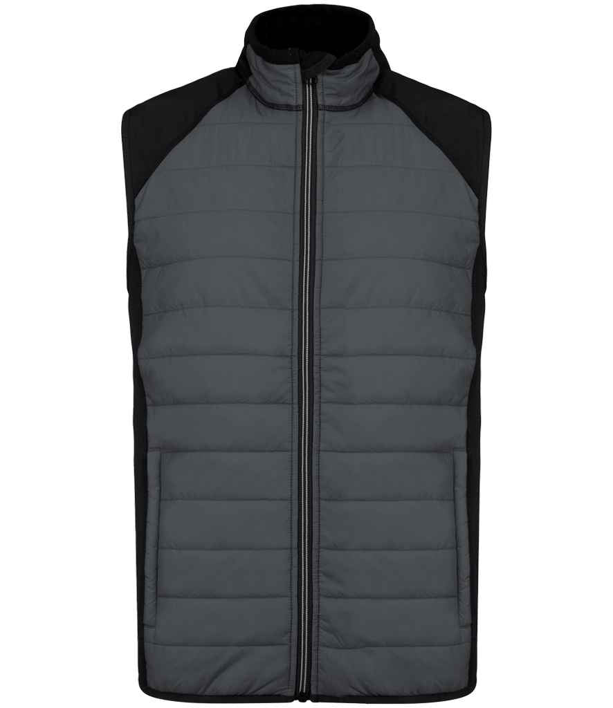 Proact Dual Fabric Sports Bodywarmer - Sporty Grey/Black