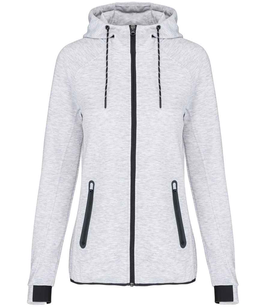 Proact Ladies Performance Hooded Jacket - Ash Heather