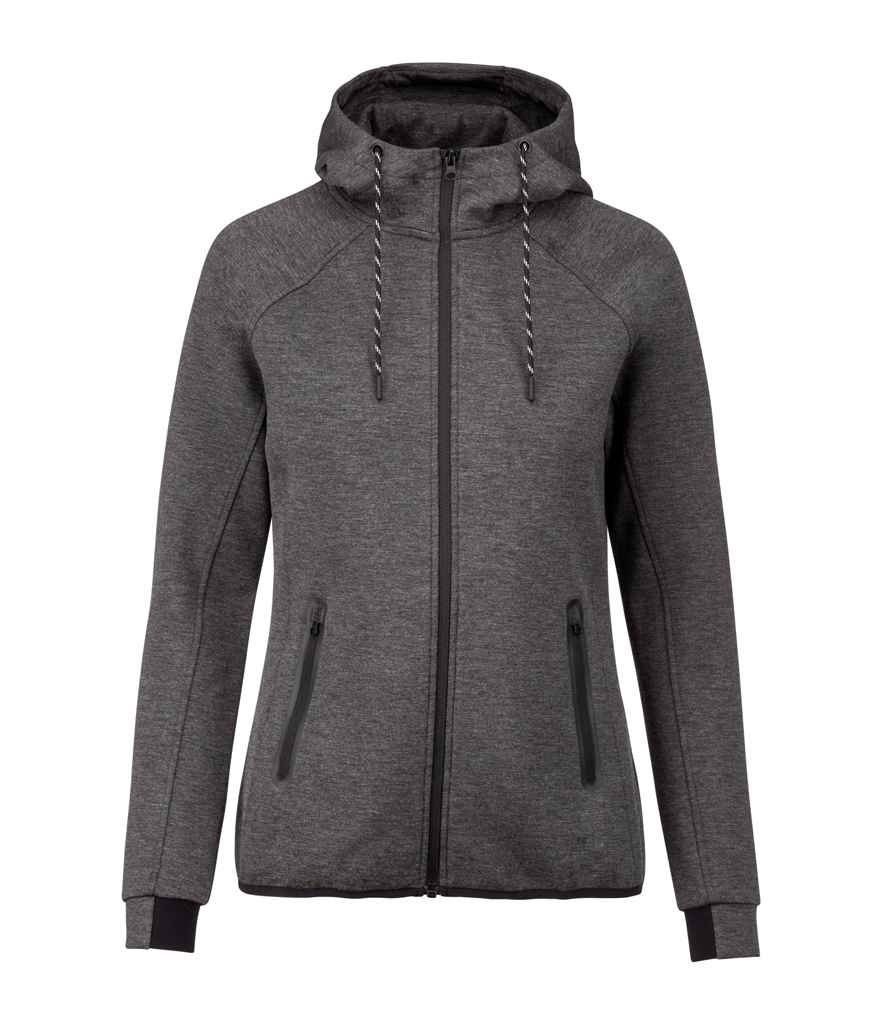 Proact Ladies Performance Hooded Jacket - Deep Grey Heather