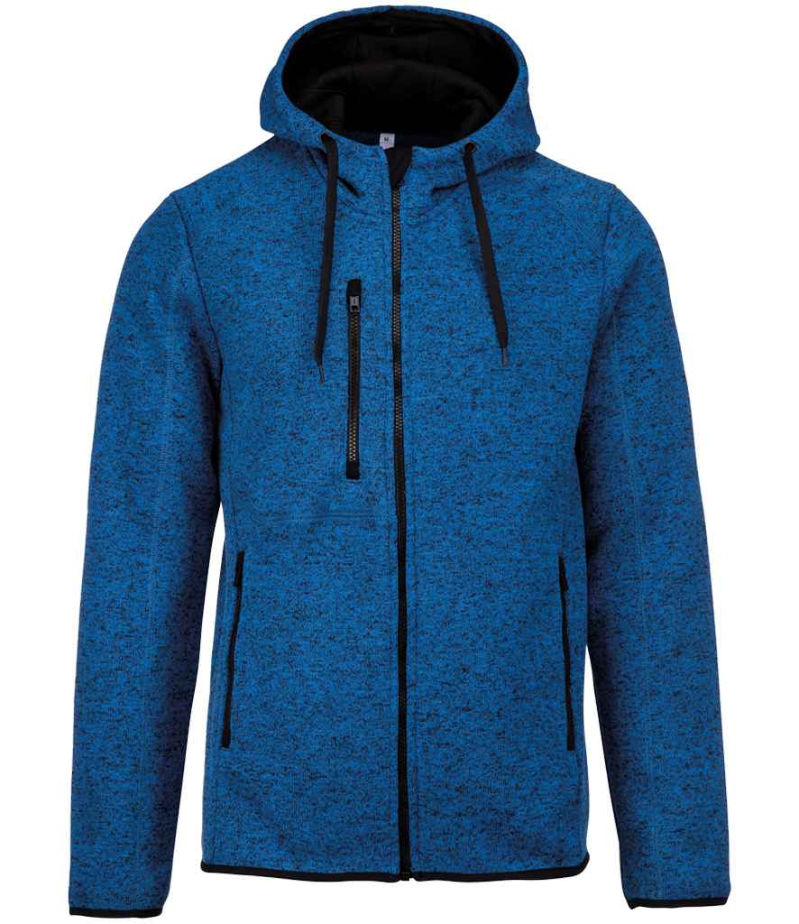Proact Heather Hooded Jacket - Light Royal Blue Melange