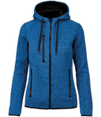 Proact Ladies Heather Hooded Jacket - Light Royal Blue Melange