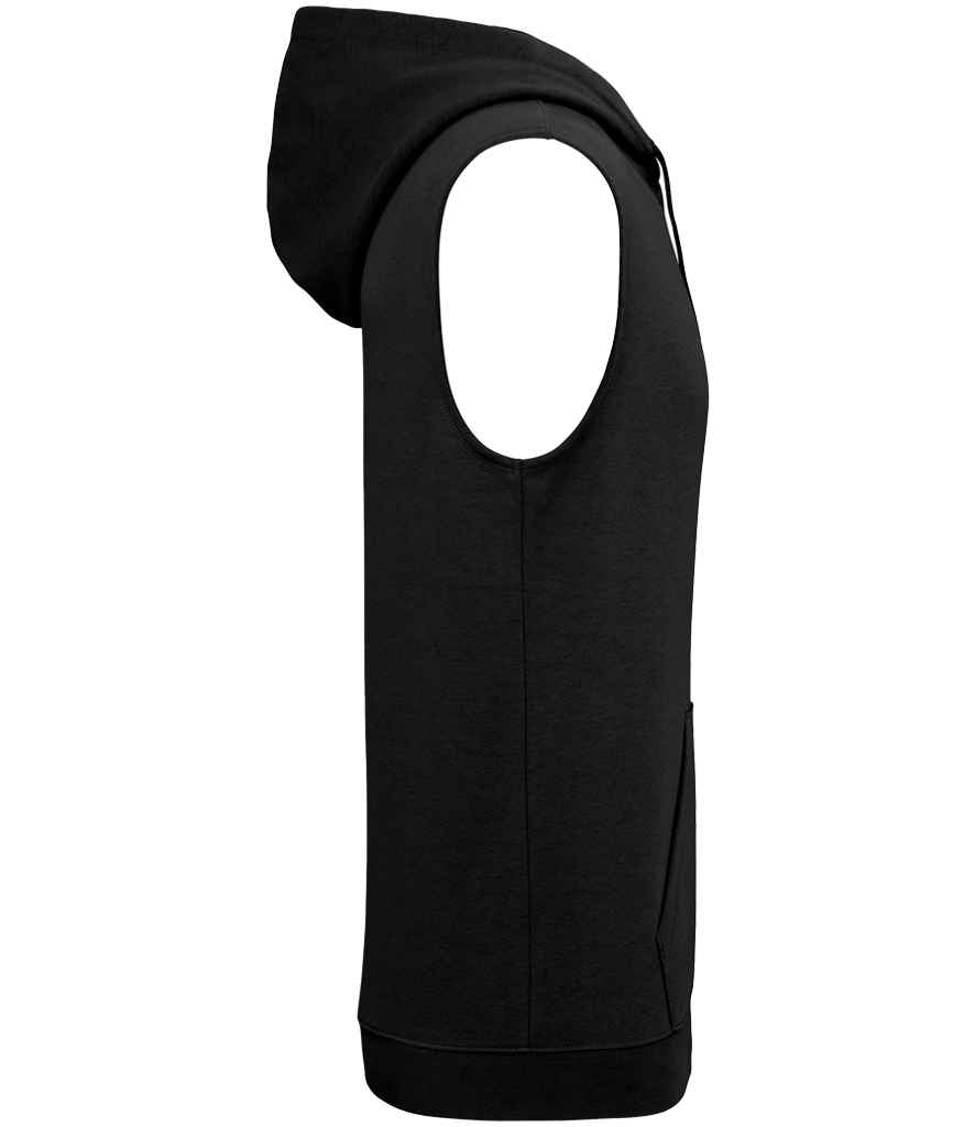 Proact Unisex Sleeveless Hoodie - Black