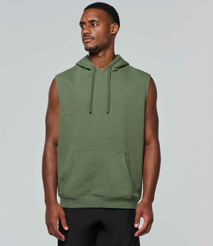 Proact Unisex Sleeveless Hoodie - Sporty Khaki