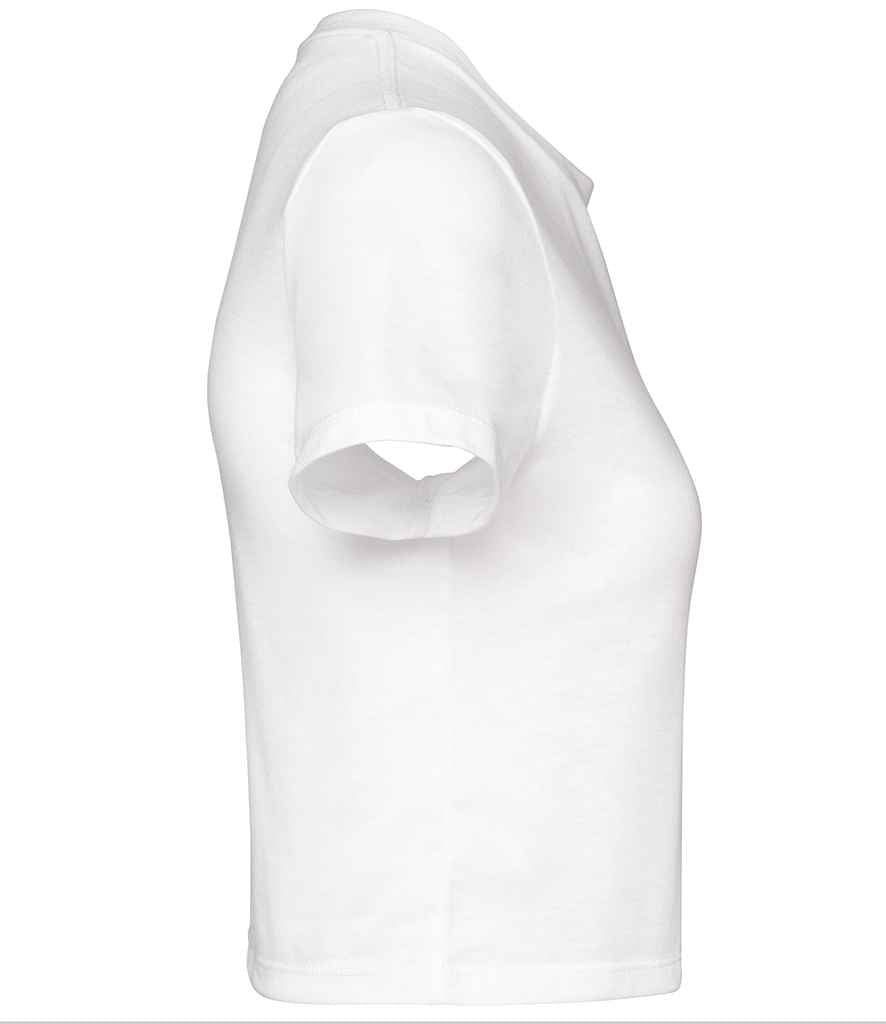 Proact Ladies Triblend Crop Top - White