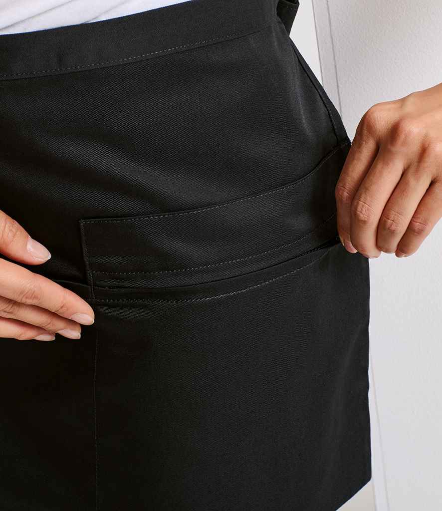 Premier Zip Pocket Waist Apron - Black