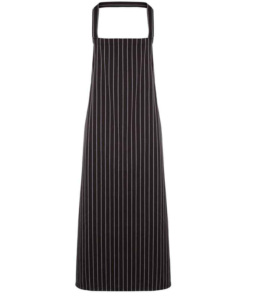 Premier Stripe Apron - Black/Grey