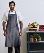 Striped bib apron