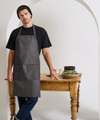 Cotton denim bib apron, organic and Fairtrade certified