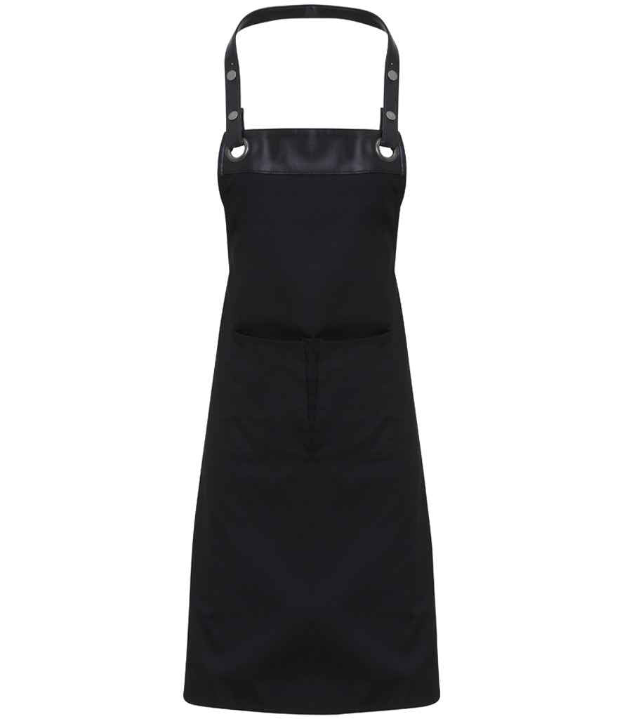 Premier Espresso Bib Apron - Black/Black
