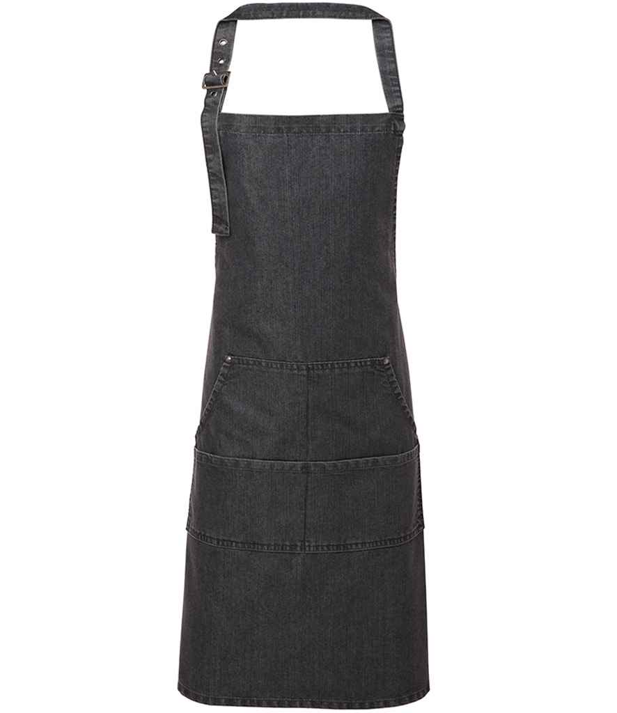 Premier Denim Bib Apron - Black Denim