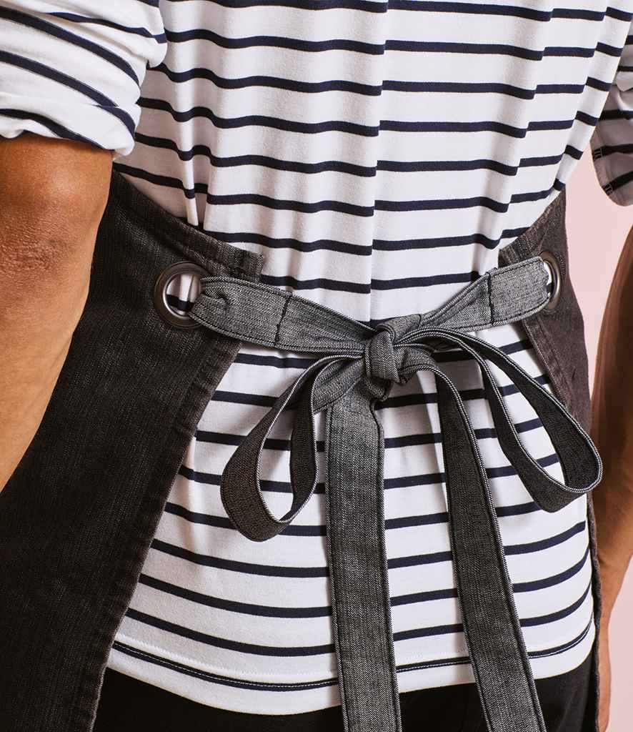 Premier Domain Bib Apron - Black Denim