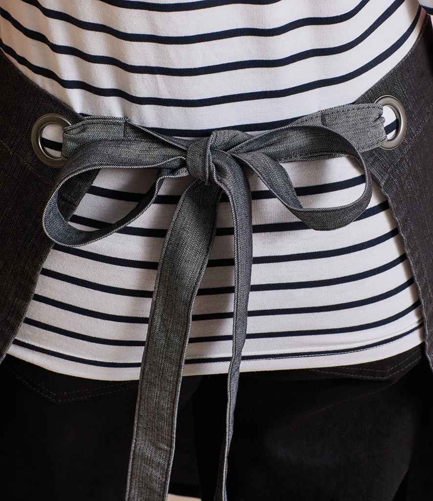 Premier Domain Waist Apron - Black Denim