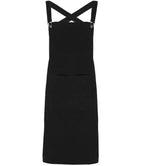 Premier Cross Back Barista Bib Apron - Black