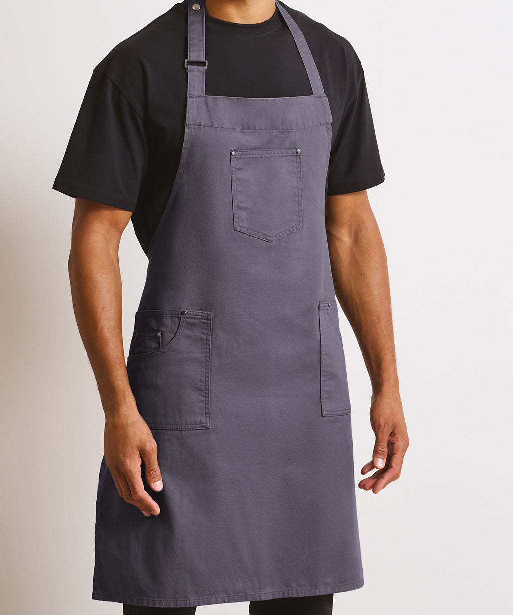 Chino cotton bib apron