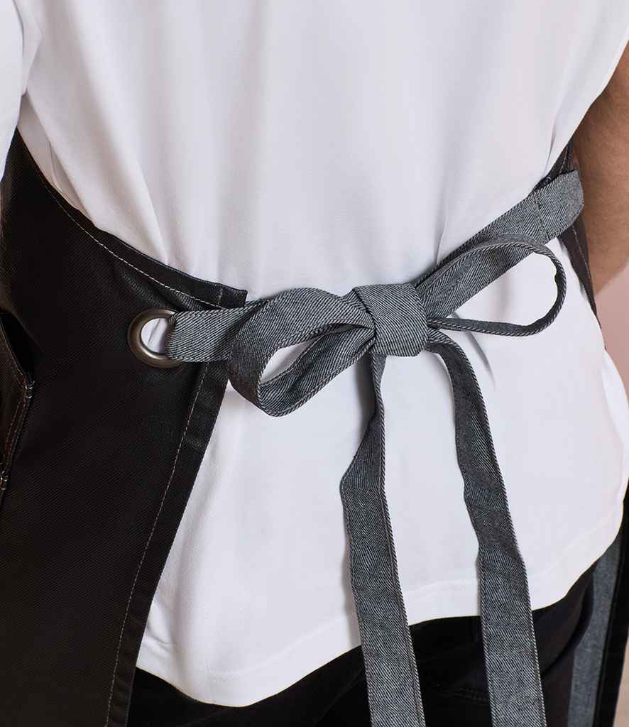 Premier District Bib Apron - Black Denim