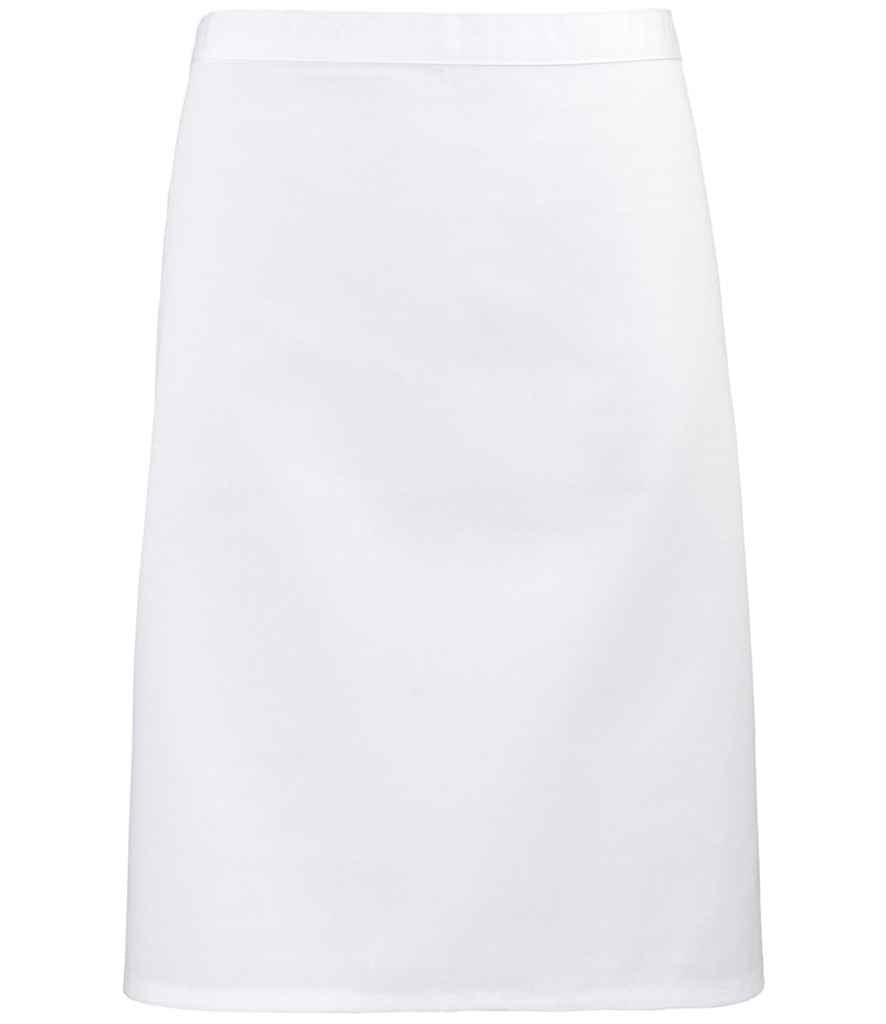 Premier 'Colours' Mid Length Apron - White