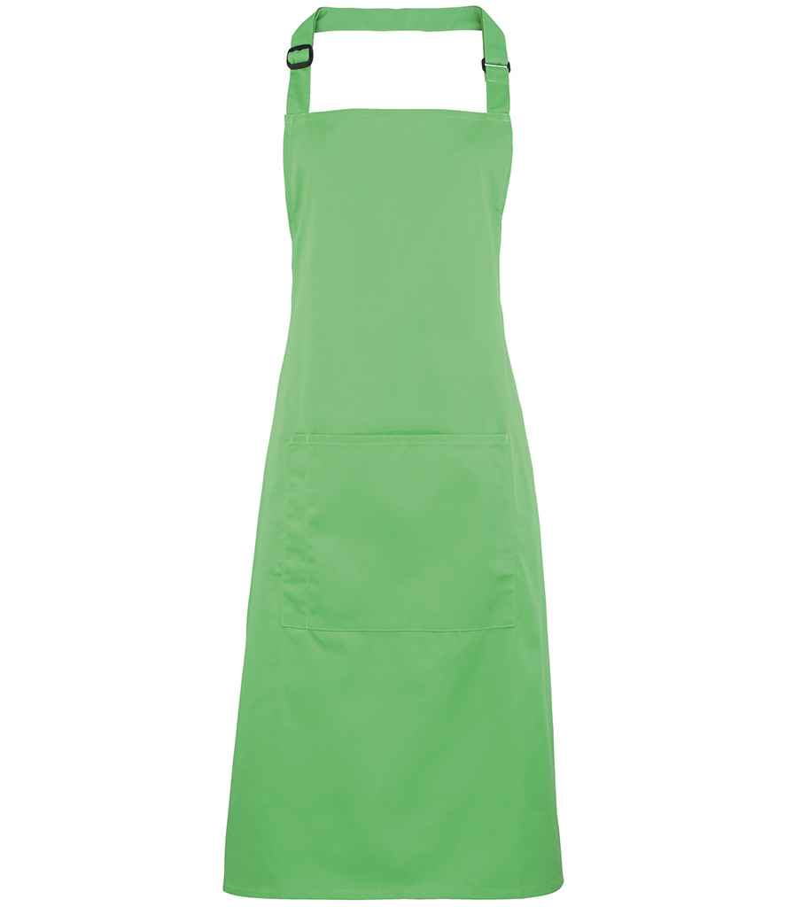 Premier 'Colours' Bib Apron with Pocket - Apple Green