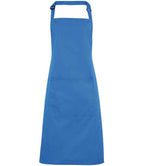 Premier 'Colours' Bib Apron with Pocket - Sapphire Blue