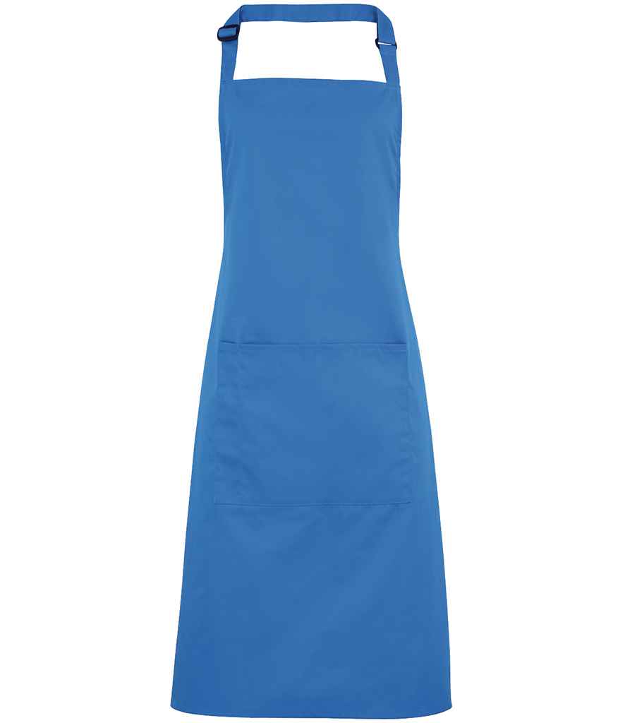 Premier 'Colours' Bib Apron with Pocket - Sapphire Blue