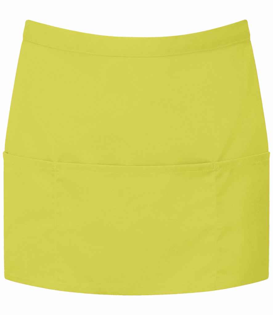 Premier 'Colours' 3 Pocket Apron - Lime Green