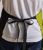 Premier Contrast Bib Apron - Black/Lime Green