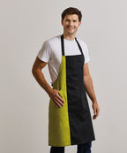 Contrast bib apron
