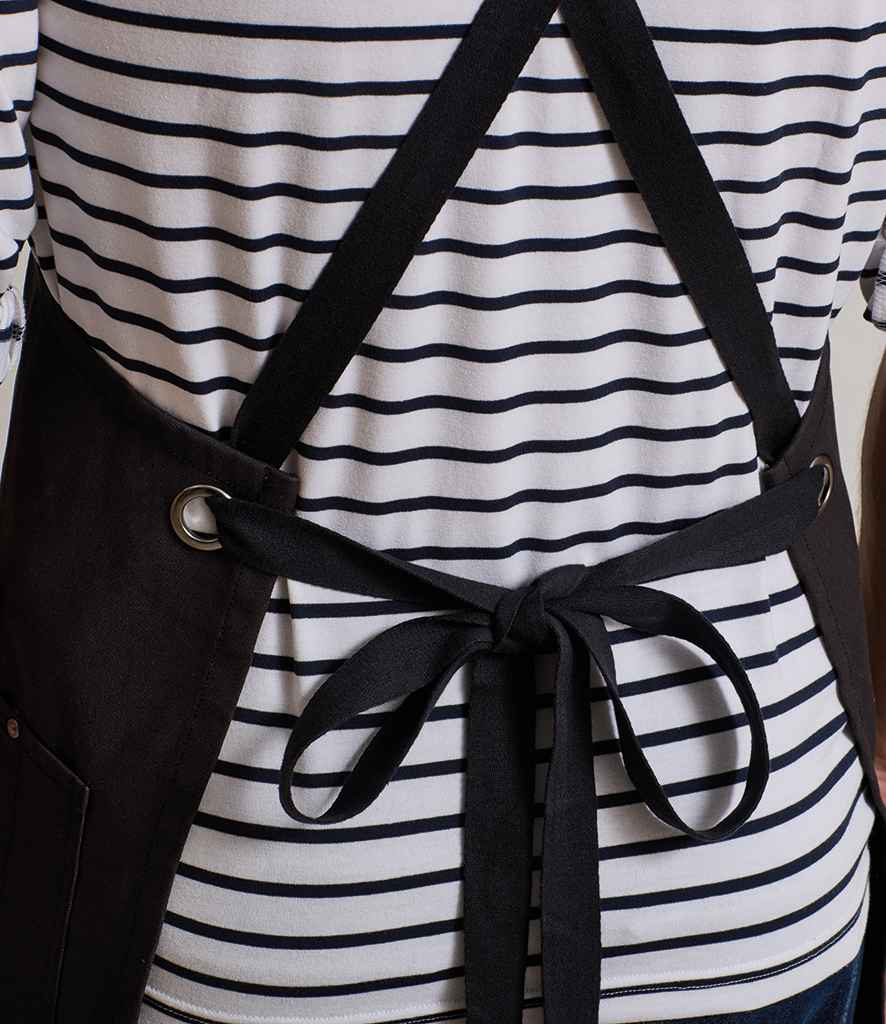 Premier Clip 'n' Clasp Cross Back Bib Apron - Black