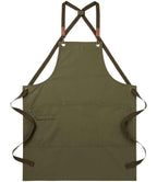 Premier Clip 'n' Clasp Cross Back Bib Apron - Olive Green