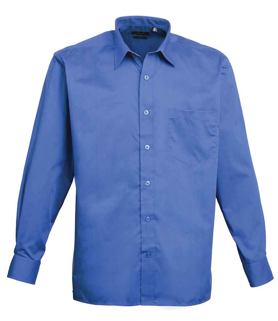Premier Long Sleeve Poplin Shirt - Royal Blue