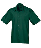 Premier Short Sleeve Poplin Shirt - Bottle Green