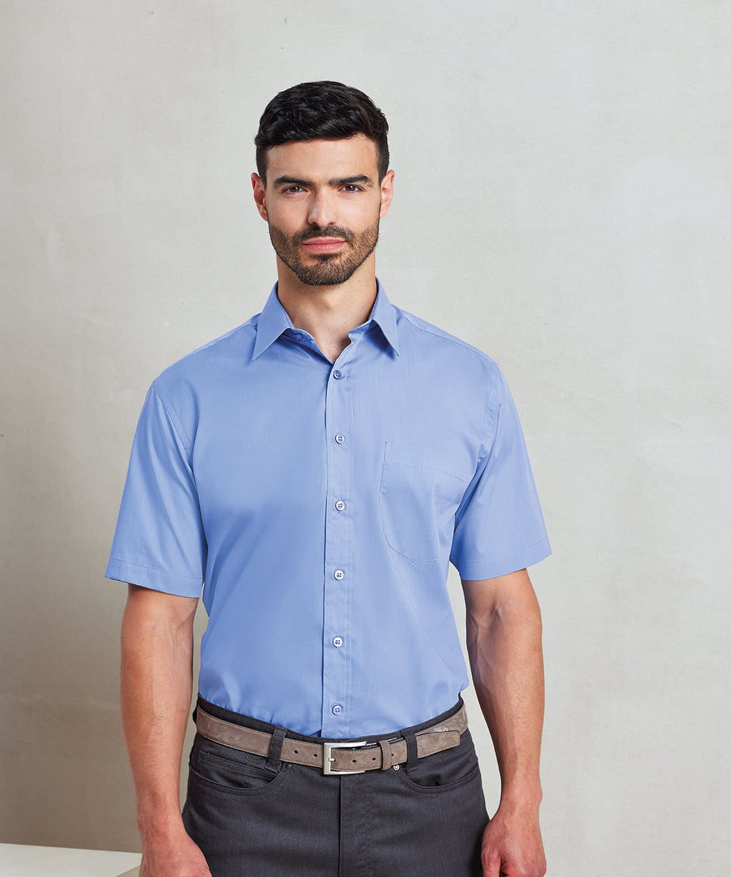 Short sleeve poplin shirt