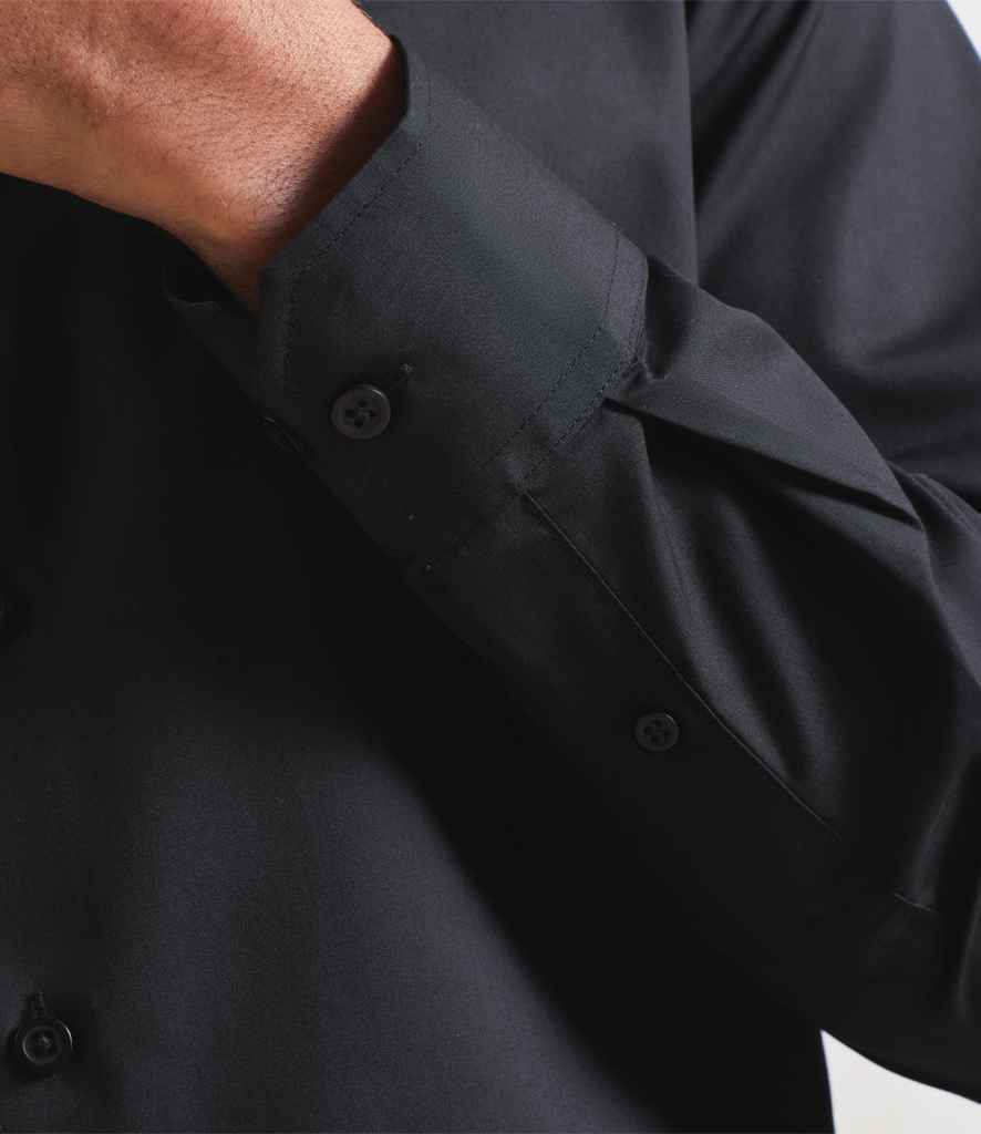 Premier Recyclight® Long Sleeve Poplin Shirt - Black