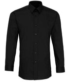 Premier Long Sleeve Fitted Poplin Shirt - Black