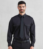 Premier Long Sleeve Pilot Shirt - Black
