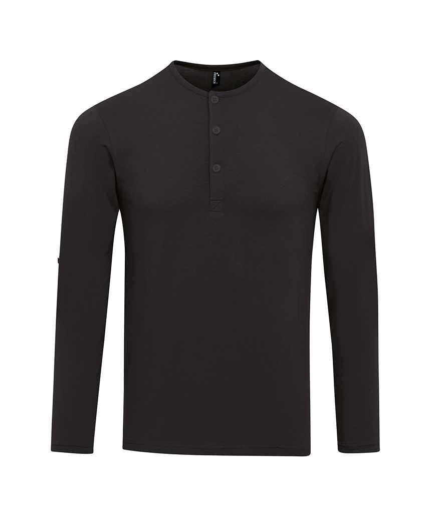 Premier Long John Roll Sleeve T-Shirt - Black