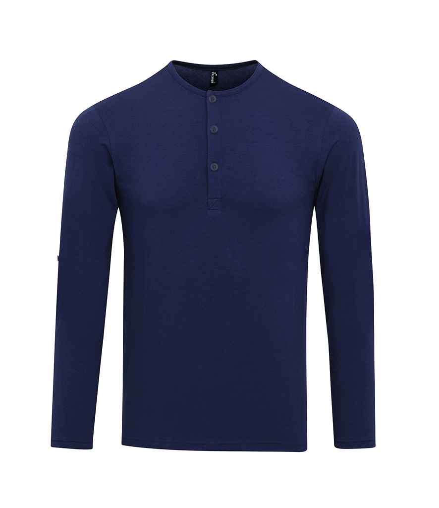 Premier Long John Roll Sleeve T-Shirt - Indigo Denim